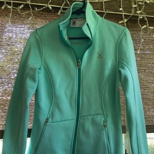 Spyder mint green ski sweater